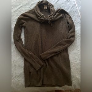 Army Green Tunic Cowl Neck